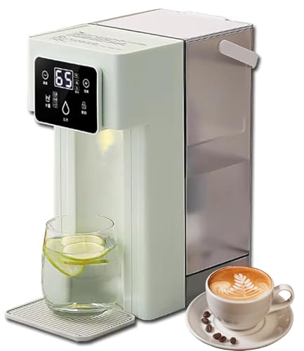 Distributeur D'eau Chaude 2000 W, Distributeur D'eau Chaude Et Froide Instantanée Avec 12 Niveaux De Température Réglables, Réservoir D'eau De 3 L, Sécurité Enfant Et Veilleuse Pour Le Bureau D green