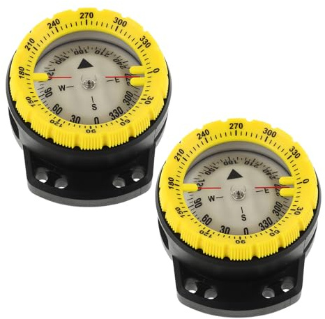 JOINPAYA 2pièces Boussole De Montre-Bracelet pour Plongée avec Bracelet Élastique Et Magnétisme Puissant Résistante à l'eau pour Navigation Nautique Et Randonnée