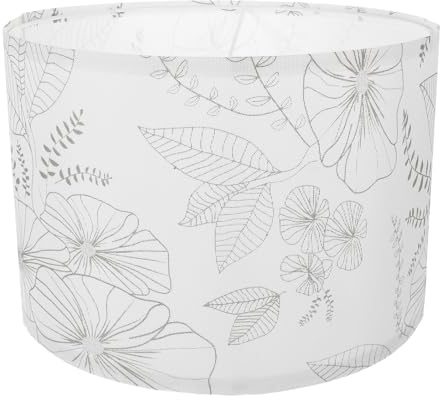 DECOMELODY Pantalla De Lámpara De Repuesto Impresa Cubierta Para Lámpara De Pie De Lino Y Metal 11.81X11.81X8.26In Para Dormitorio Sala De Estar Comedor Oficina Y Hotel