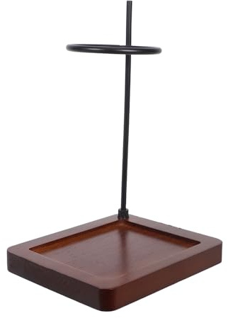 ROMISBABA Soporte de Filtro de Café de Madera Maciza Portátil Apertura 73 CM Estante para Goteo Manual Soporte para Verter Café en Interiores y Exteriores Compatible Filtros de Cono