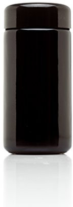 Infinity Jars Tall Screw Top Jar 100 Ml (3.3 fl oz), UV Black Glass Airtight Smell-Proof Container for Coffee, Tea, Dried Goods, Refillable Tall Jar for Long-Term Kitchen Storage