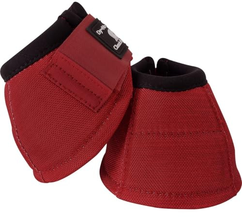 Classic Equine Dyno Turn Bell Boots, Crimson, Large