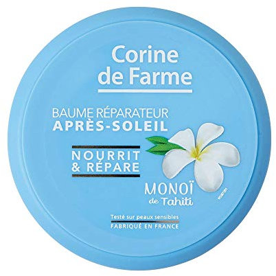Corine de Farme - Baume Réparateur Après-Soleil - Crème Hydratante, Nourrissante - Clean Beauty - Monoï de Tahiti, Beurre de Mangue - Parfum des Îles - 150 ml