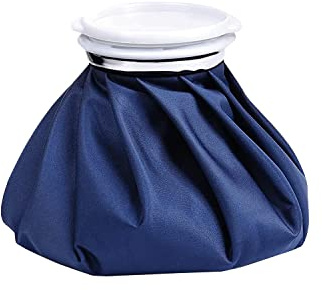 Ice Bag,Reusable Ice Cold Pack First Aid Ice Packs Hot & Cold Ice Bags First Aid Therapy Packs Refillable Flexible Waterproof Pouch for Sports Injury Pain Relief and Reduce Swelling (12cm) Navy Blue