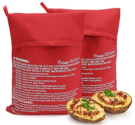 YiXuTag Sac Pomme de Terre,2PCS Sac de Cuisson Pomme de Terre,Sac Pomme de Terre Micro Onde,Sac de Cuisson Lavable,Sac Pomme de Terre Micro Onde,Sac de Cuisson Micro Ondes,Sac Pomme Terre Micro Onde