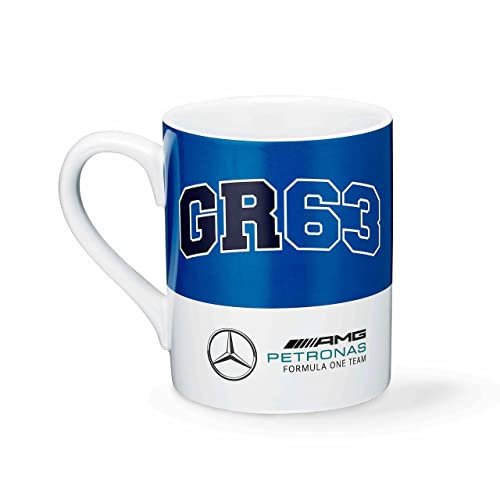 Mercedes AMG Petronas Equipo de Fórmula Uno - Taza George Russell - Azul - Tamaño: 310ml/10z