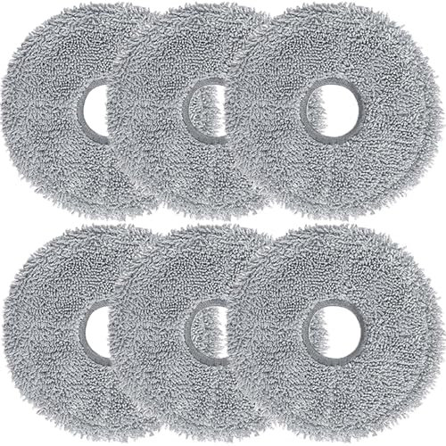 Jinsihou 6 Stück Wischtücher für Dreame L10 Ultra /L10s Ultra / L10s Pro Ultra Heat /L10 Prime / L20 Ultra / L20 Ultra Complete / X40 Ultra Complete Roboter Staubsauger, Mikrofaser Wischpads Wischtuch