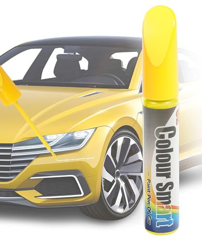 Flaconi Car Scratch Remover Pen,Touch up Paint for Cars,Automotive Paint,Quick & Easy Solution to Repair Automotive Scratches,Suitable for Plastic Roofs,Engine Covers,Bumpers (Yellow)