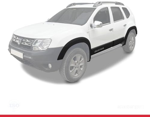 accessorypart Compatibile con Dacia Duster (HS) 2010-2017 Parafango Protezione Passaruota Paraspruzzi e Protezione Laterale Carrozzeria Kit di Protezione Carrozzeria NERO