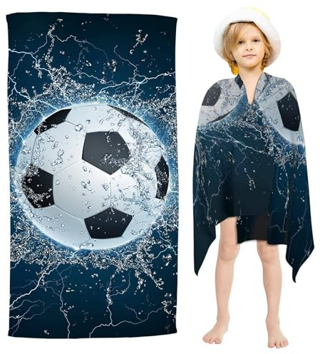 Football Beach Towel, Super Soft Microfiber Bath Towel, Quick-Dry for Summer Vacations, Pool Parties & Travel – Lightweight Sandproof Towel 75 * 150cm