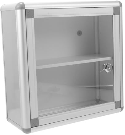 HANABASS Armadio Porta Medicinali da Parete con Serratura Capacità per Casa Ufficio Scuola e Viaggi Organizer Multiuso per Attrezzature Mediche e Accessori di Stoccaggio