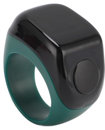 Ejoyous Smart-Finger-Zähler, Smart-Finger-Schrittzähler, Touch-Steuerung, 0,42-Zoll-Bildschirm, Organisches Leuchtdioden-Display für Gebete für Muslime (Green)