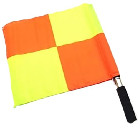 Drapeaux d'arbitre multicolores, 5 pièces, drapeaux de juge ligne imperméables avec poignée en éponge, signalisation pour Football(Color2)