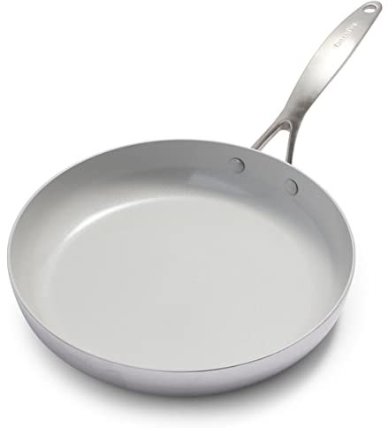 GreenPan Venice Pro Tri-Ply 30cm Bratpfanne, Gesundes Antihaft-Kochgeschirr aus Edelstahl, PFAS-frei, Mehrschichtig, Induktion, Spülmaschinenfest, Backofenfest, Silber