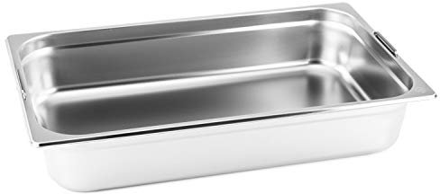 GVK ECO Récipient Gastronorm GN 1/1 100 mm avec poignées tombantes en acier inoxydable
