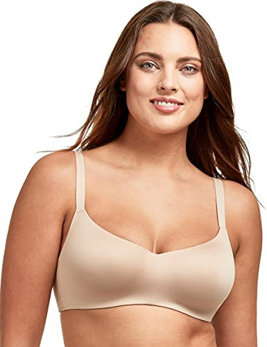 Hanes Women's Show Comfort Wire-Free Bra, Nude, XXL