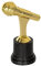 Boland 30842 - Mikrofon-Trophäe, Größe 12 cm, Gold-Schwarz, Pokal aus Kunststoff, Dekoration, Preisverleihung, Party, Superstar