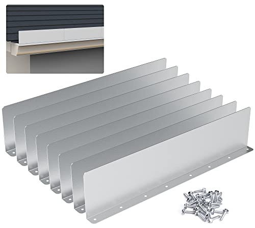 8 Pcs Gutter Valley Splash Guard,Straight Rain Diverter Roofing Gutter Guards,Rain Drip Gutter Guard for House Shingle Roofs Corner (8)