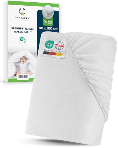 Sensalou 2X Protector de Colchón Impermeable 60 x 120 cm - Sábana Bajera