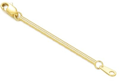 14k Gold 1/1.5/2/3/4/5 Necklace Bracelet Extender Chain, Necklace Extender Gold 14k, Durable Removable Gold Chain Extender, 14k Gold Extension Chain Extended Chain for Necklace Anklet Bracelet (1.5inch, style 5-yellow)