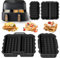 2 Stück Waffeleinsatz Zubehör für Philips Dual Basket Airfryer 3000-5000 serie 9L(6L/3L), Silikon Waffelform für Philips Airfryer 9L - Heißluftfritteuse Belgische Waffeln Silikonform