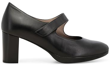 Melluso Décolleté Mary Jane Pelle Nera con Tacco Largo e Platform 38 / Nero