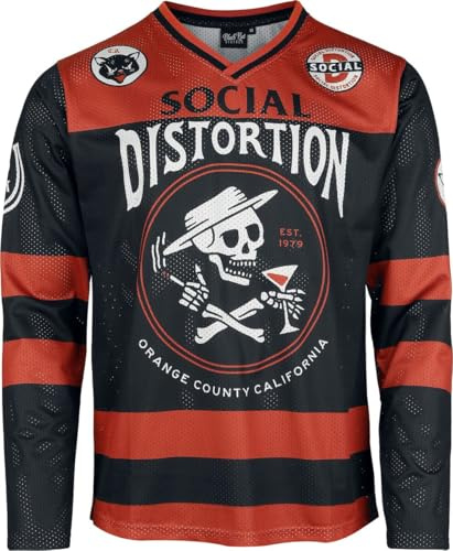 Social Distortion Hockey Jersey Hombre Jersey multicolor 100% poliéster Ancho