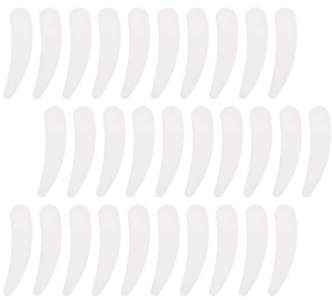 UKCOCO Cuillères à Crèmes Visage en PP Blanc 100 Cuillères à Crème Visage en Pp Blanc, Outil de Mélange pour Masque Facial Application Uniforme Maintien Propre des Cosmétiques pour