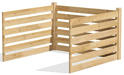 Greenes Fence Premium Cedar Wood Composter Add-On Kit, 36 L x 36 W x 31 H (3/4 Thick) / 173.92 gallons - Not for independent use; to be added on to RCCOMP36 - Made in USA with North American Cedar