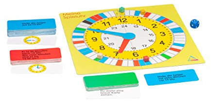 WISSNER aktiv lernen 200090.IMP - Uhrzeit Mathespiel, Lernspiel für 2-4 Spieler, Lernen von analoger und digitaler Uhrenanzeige, spielerisch zum Lernerfolg