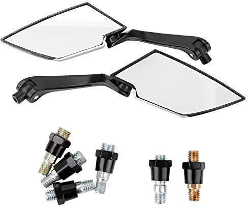 Broco Motorradspiegel, modifiziert, Rückspiegel, Seitenansicht, Spiegel aus Kohlefaser, 2 Stück