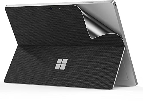MoKo Tablet Rückenfolie für Microsoft Surface Pro 7 Plus/Pro 7/Pro 6/Pro 5/Pro 4/LTE, PU Leder Schutzfolie Kratzfeste Schutzabdeckung Anti Wasser Anti Öl, Schwarz