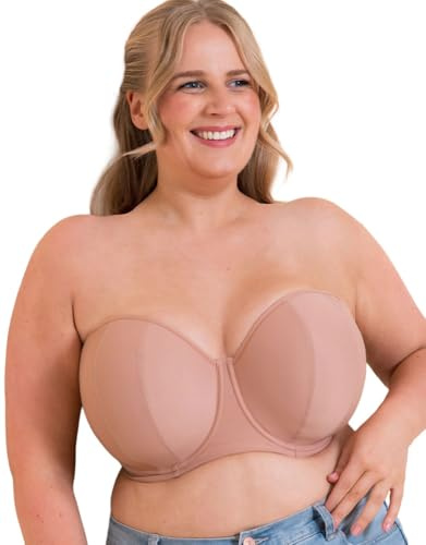 Curvy Kate Luxe Strapless Bra Soutien-Gorge, Opaque, Latte, 100H Femme
