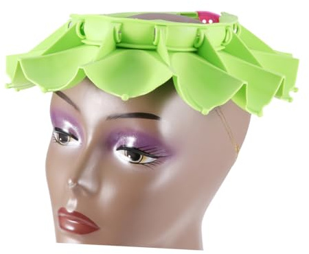 TOYANDONA Bademütze Für Junge Mädchen Mit Schlitzen Für Augen Und Ohren Verstellbar Leicht Für Duschen Und Baden