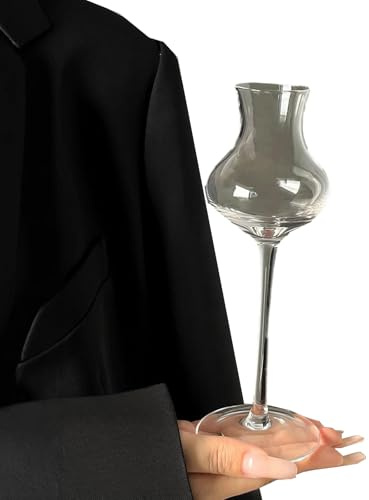 Copa de champán alta de 130 ml, copa de champán con aroma a vino espumoso, taza de café expreso, vientre redondo