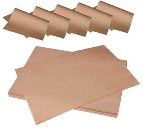 Sewroro 100 Fogli Carta da Forno Antiaderente 20X30 CM per Forno e Friggitrice ad Aria Resistente Alte Temperature per Cottura Biscotti Pizza e Pane