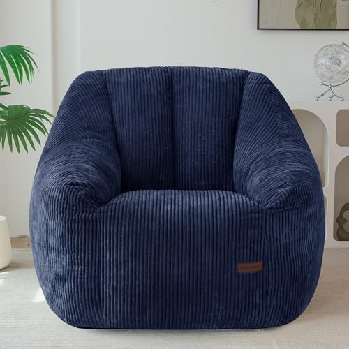 MAXYOYO Rep-puffstol med skumfyllning – modern, ergonomisk och bekväm, sittsäck för vuxna och barn, för vardagsrum och sovrum
