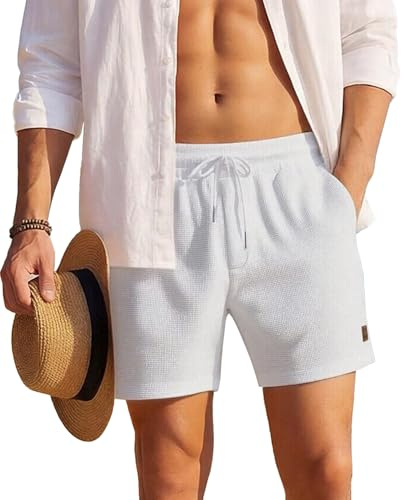 Arjen Kroos Pantalones Cortos Hombre Cremallera Bolsillos – Short Deportivo Hombre Secado Rápido con 3 Bolsillos, Cintura Elástica, Corte Amplio, para Running, Gimnasio, Playa y Verano