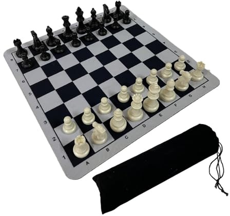 LIXSAZSE Tablero de ajedrez Plegable para Viajes al Aire Libre. Reúne a la Familia para Juegos competitivos y Momentos Divertidos. Juego de ajedrez de Viaje