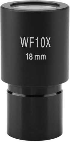 Aramox Oculaire de Microscope DM-WF001 10X, Adaptateur d'objectif Grand Champ 23,2 Mm pour Microscopes Biologiques avec Image Claire et Lumineuse et Confort Oculaire