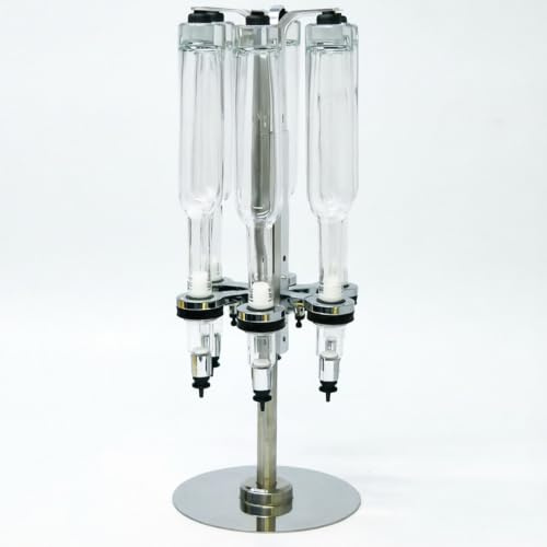 HKFGSHOP Manuell parfymdispenser, 500 ml, uppsättning med 6 manuella parfympåfyllningar, 360° rotation, hög transparens, exakt volymkontroll, vridbar åtkomst, för parfym, bar