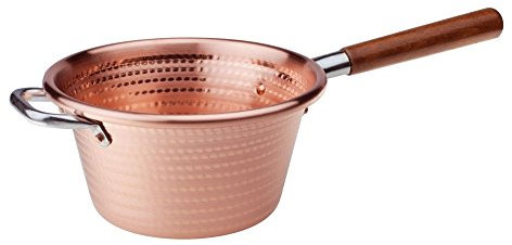 Pentole Agnelli COCM65M20 Paiolo con Manico in Legno, Rame, 20 cm