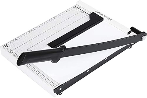lichire Guillotina para papel, 325 mm, 12 hojas, A4 l353 zm18 ayuda, foto Schneider para cupones, manualidades, etiqueta y papel fotográfico, color negro, color Blanco