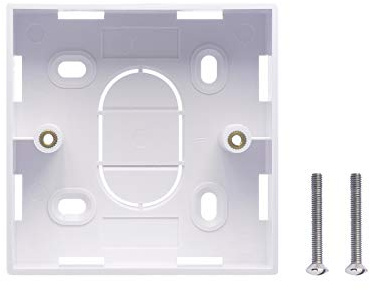 VCELINK Surface Mount Back Box 32mm Deep, Single Gang Shatter-Resistant ABS Pattress Box for Ethernet Socket and Wallplate, Electrical Back Box with 2 Fixing Screws, White (86mm x 86mm x 32mm)