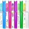 5 Pack Glass Nail File with Case Crystal Nail File Buffers Mixed Color Double Sided Glass Fingernail Files Cuticle Pusher Manicure Set for Women