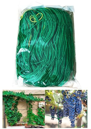 Ranknetz Gartennetz Rankhilfen für Kletterpflanzen Großer Maschen Pflanze Unterstützung Netz Rankgitter für Gurken Tomaten Gemüse Früchte Garten Obstgarten(1.8m x 2.7m)