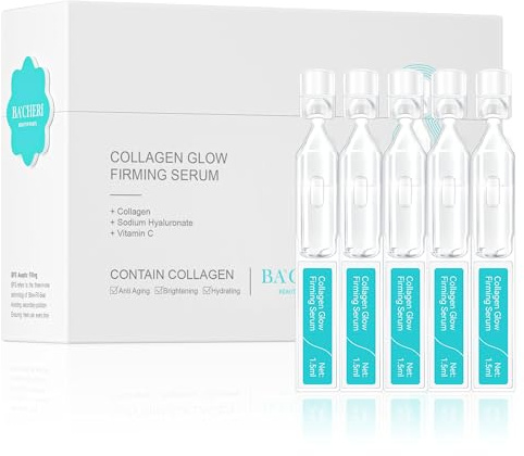Collagen Glow Firming Face Serum - Fresh Facial Ampoule with Hyaluronic Acid, Adenosine & Centella – Anti-Aging, Firming & Hydrating Skincare for Fine Lines, Wrinkles & Sensitive Skin -30 Vials