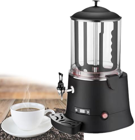 Beachtiful Máquina Comercial para Hacer Chocolate Caliente, Máquina Mezcladora para Calentar Chocolate de 10 l, Dispensador de Chocolate Caliente, para Calentar Chocolate, Café, Jugo y Leche
