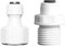BRIOTA 2 Stück Wasseranschluss Adapter, 1/4 RO Wasser Gerade Rohrfitting auf 1/2 Weiblich/Außengewinde Push In Schnellverbinder, schnellverbinder für Wasserreiniger und Umkehrosmoseanlagen