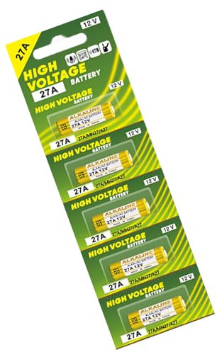 Ksikdeg 5 Stück 27A 12V Alkaline Batterien Trockenzelle für Garagentoröffner und Fernbedienungen mit stabiler Leistung